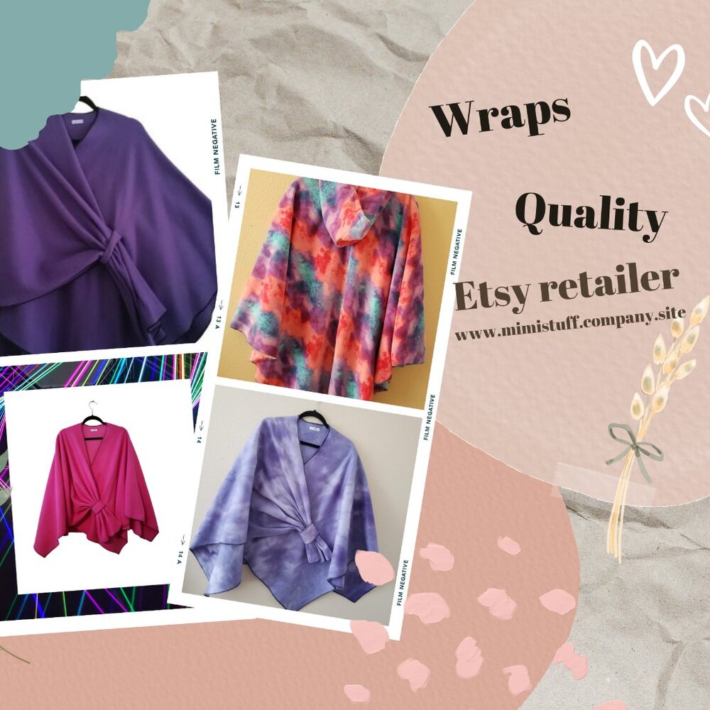 Versitile and very comfortable womans wraps and hoodies